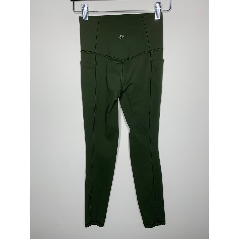 Athleta Salutation Stash High Rise 7/8 Legging in Aspen Olive - Picture 7 of 8